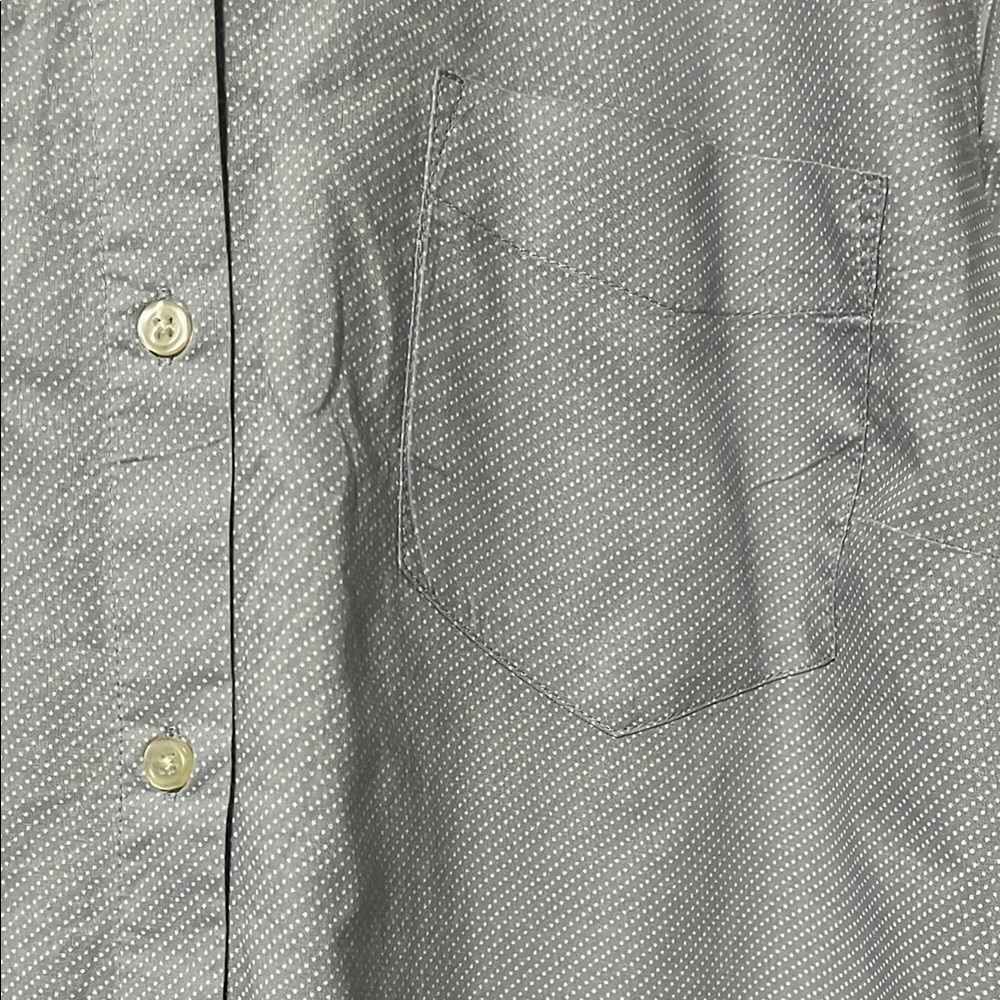 Old Navy Light Blue White Dotted Cotton Lightweight Button Down Shirt, Size L - Picture 3 of 9